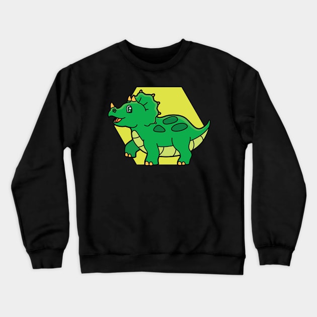 Triceratops I Dino I Primeval I Kids I Children Dinosaur Crewneck Sweatshirt by Shirtjaeger